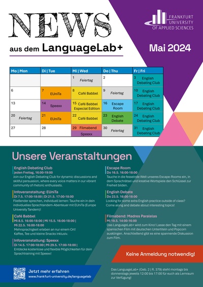 Events in LanguageLab+ in May 2024