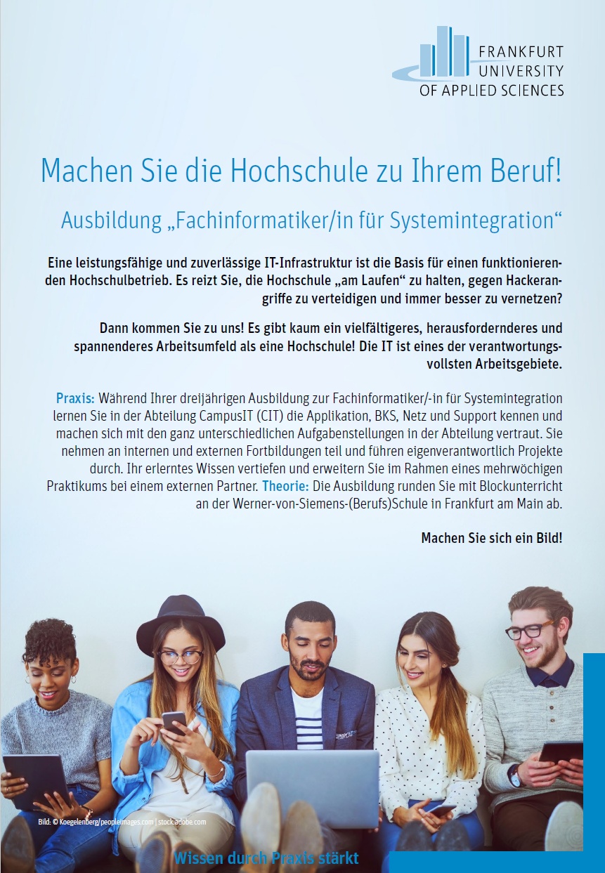 Ausbildung an der Frankfurt UAS
