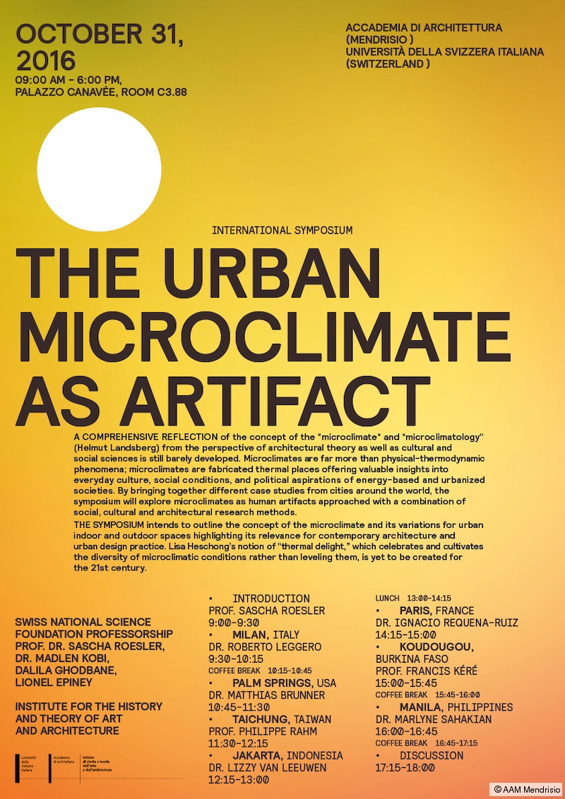 The Urban Microclimate as Artifact The Urban Microclimate as Artifact