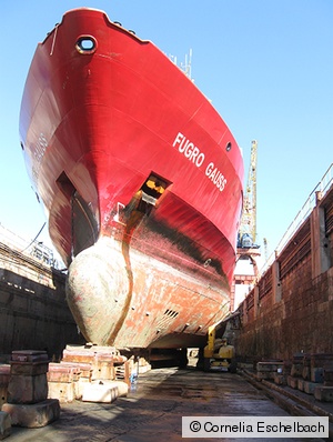 Fugro Gauss in Dry Dock Fugro Gauss in Dry Dock
