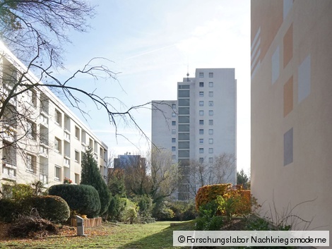 Grünraum in der Großwohnsiedlung Nordweststadt