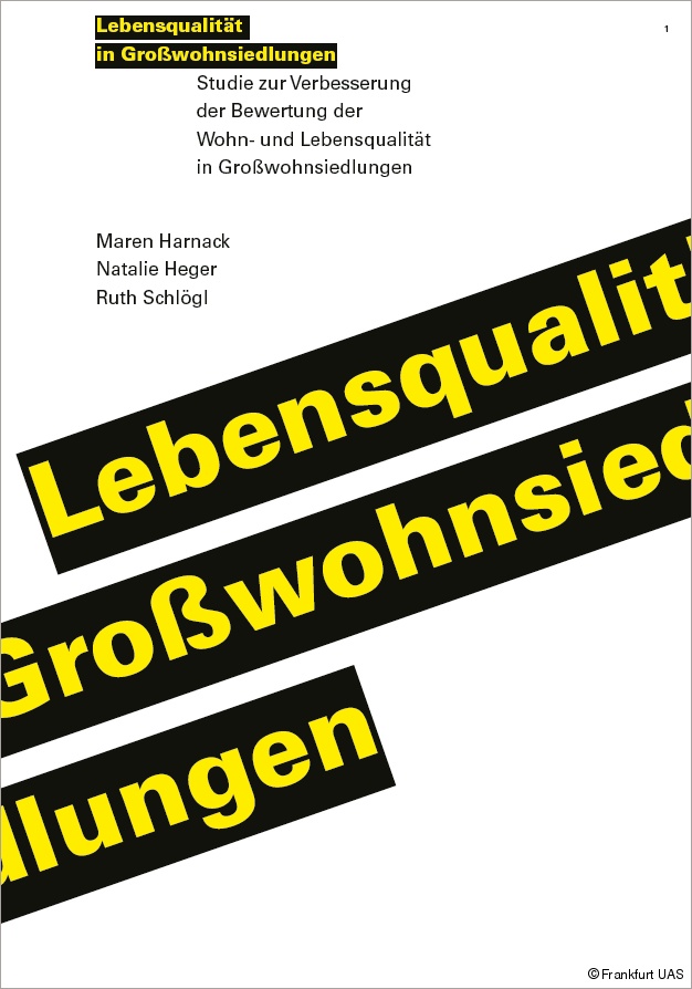 Cover der Studie zur Messung der lebensqualität in Großwohnsiedlungen
