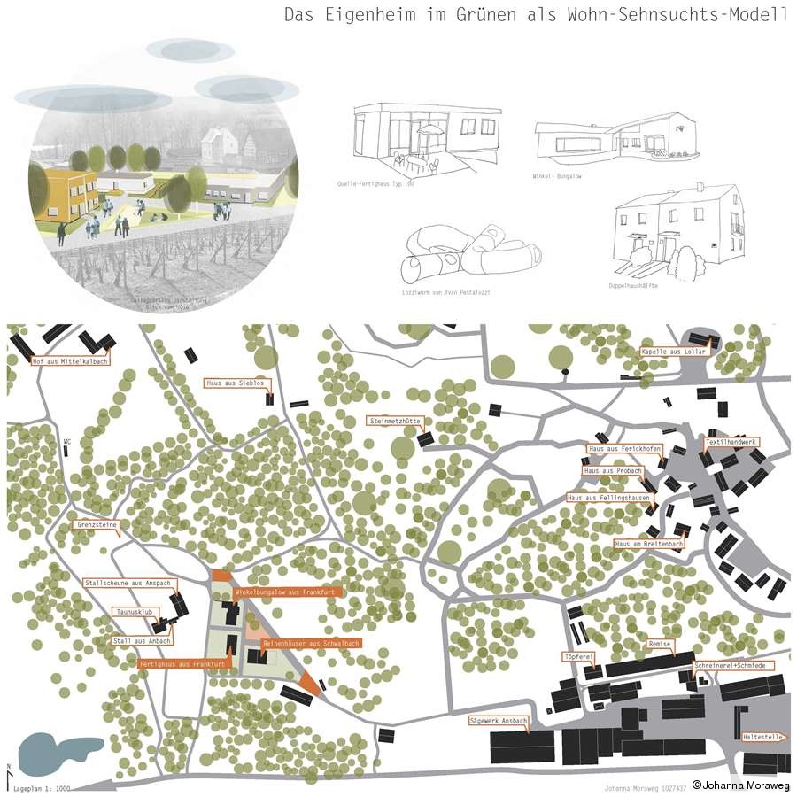 Ideenwettbewerb Hessenpark, Entwurf Johanna Moraweg Bild des Entwurfs von Johanna Moraweg