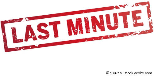 roter stempel Last Minute