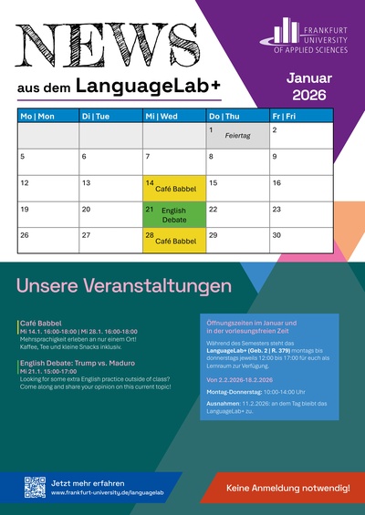Events in January in the LanguageLab+