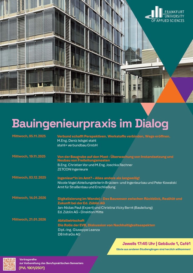 Plakat Vortragsreihe Bauingenieurpraxis im Dialog WS 2025/26 Plakat Vortragsreihe Bauingenieurpraxis im Dialog WS 2025/26